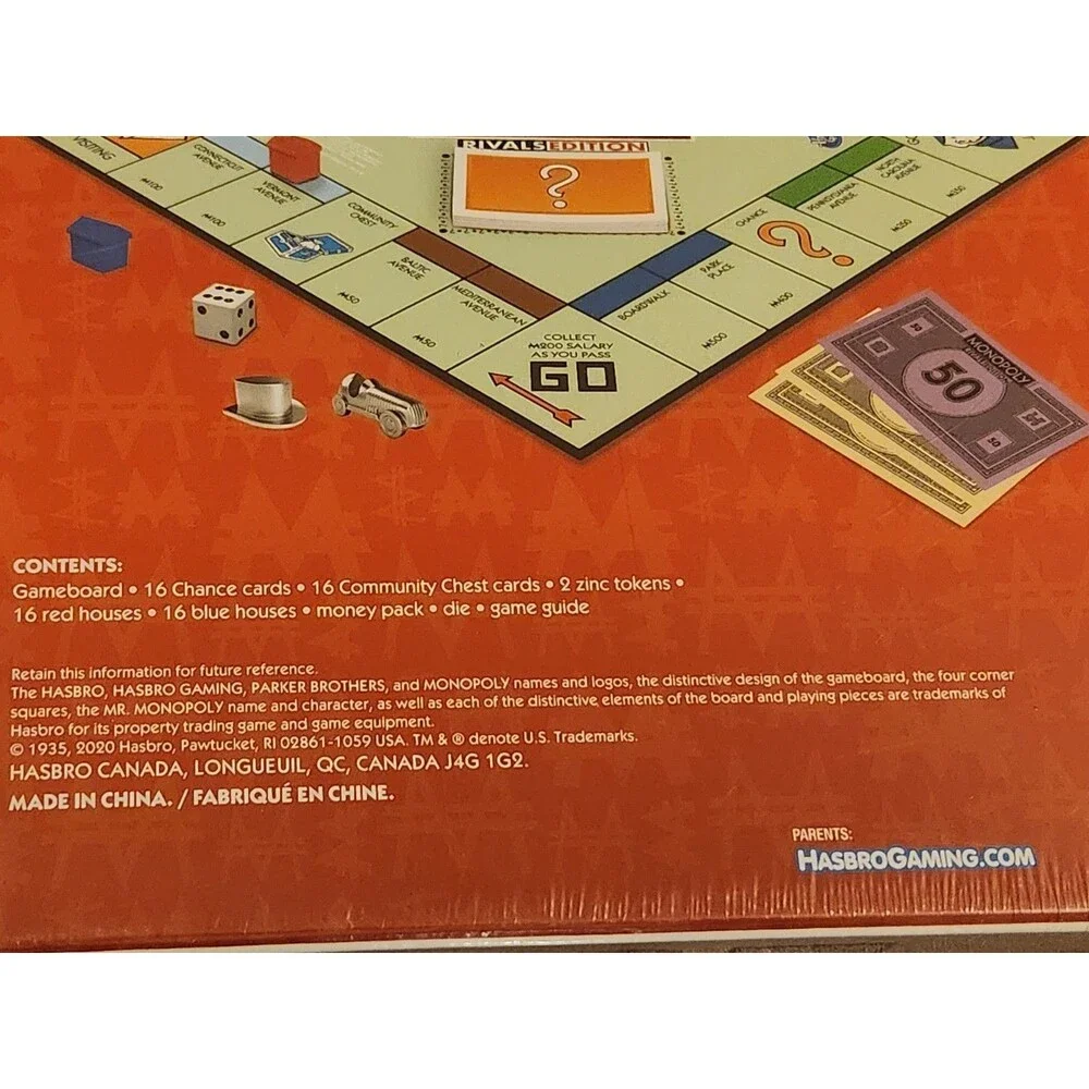 NEW Monopoly Rivals Edition Board Game 2 Players Sealed Box